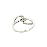 18k White Gold and Diamond Fancy Ring in size 5.5 and total gold weight of 2.76g